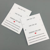 20pcs Necklace Bracelet Display Cards - Packaging Label for Wish Couple Gift