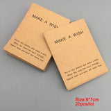 20pcs Necklace Bracelet Display Cards - Packaging Label for Wish Couple Gift