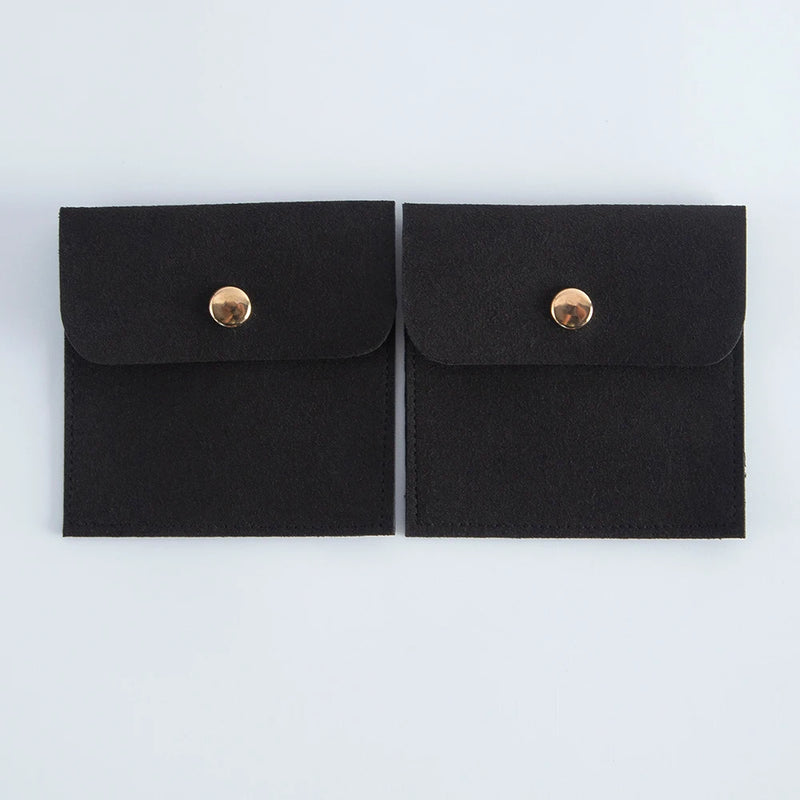 20pcs Jewelry Snap Button Bags Wedding Favor Bag Microfiber Pouch