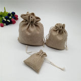 20pcs Jute Drawstring Gift Bags Wedding Decoration Burlap Bag Pouches 6 Sizes
