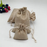20pcs Jute Drawstring Gift Bags Wedding Decoration Burlap Bag Pouches 6 Sizes