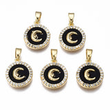 20pcs Heart Key & Lock CZ Pendant 18K Plated Enamel Charms