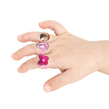 20pcs Colorful Kid Resin Rings w/ Draw-Bar - Plastic Rings for Girls