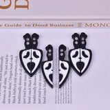 20pcs Skull Acrylic Charms Halloween Earrings DIY Pendant Jewelry