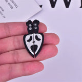 20pcs Skull Acrylic Charms Halloween Earrings DIY Pendant Jewelry