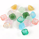 20pcs Lampwork Crystal Beads Plum Blossom Flower Czech Glass Loose Beads