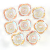 20pcs Lampwork Crystal Beads Plum Blossom Flower Czech Glass Loose Beads