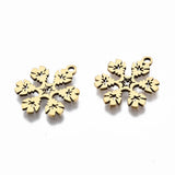 20pcs Snowflake Pendant Stainless Steel for DIY Necklace Making