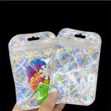 20pcs Laser Holographic Ziplock Bags for Storage Keychain Earrings