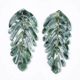 20pcs Resin Leaf Shape Pendants Charms DIY Jewelry Making Supplies