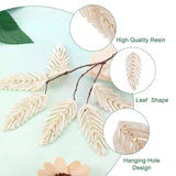 20pcs Resin Leaf Shape Pendants Charms DIY Jewelry Making Supplies