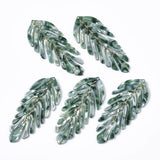 20pcs Resin Leaf Shape Pendants Charms DIY Jewelry Making Supplies
