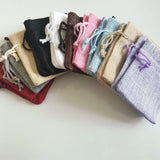 20pcs Linen Jute Drawstring Gift Bags for Christmas Wedding Birthday