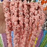 20pcs 16x19mm Small Ox Head Ceramic Beads For Jewelry Making
