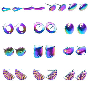 20pcs/Lot Stainless Steel Stud Earrings Parts