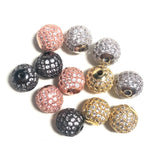 20pcs 10mm Disco Ball Spacer Beads Gold-Plated Women Bracelet Making