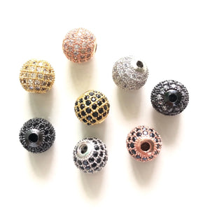 20pcs 10mm Disco Ball Spacer Beads Gold-Plated Women Bracelet Making