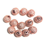 20pcs 10mm Disco Ball Spacer Beads Gold-Plated Women Bracelet Making