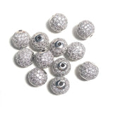 20pcs 10mm Disco Ball Spacer Beads Gold-Plated Women Bracelet Making