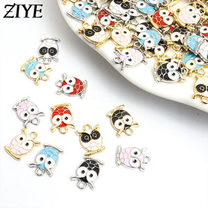 20pcs Owl Animal Charms DIY Alloy Accessories