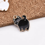 20pcs 14*16mm Cat Diy Jewelry Making Enamel Charms