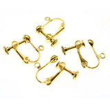 20pcs 14x17mm Round Head Screw Ear Clip DIY Clip On Earrings Parts