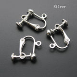 20pcs 14x17mm Round Head Screw Ear Clip DIY Clip On Earrings Parts