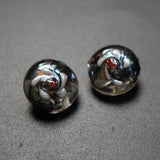 20pcs 16mm Lampwork Glass Flower Flat Beads for Jewelry Making