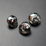 20pcs 16mm Lampwork Glass Flower Flat Beads for Jewelry Making