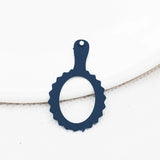 20pcs/Lot Spray Lacquer Hollow Out Mirror Shape Earring Pendants