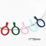 20pcs/Lot Spray Lacquer Hollow Out Mirror Shape Earring Pendants