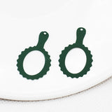 20pcs/Lot Spray Lacquer Hollow Out Mirror Shape Earring Pendants