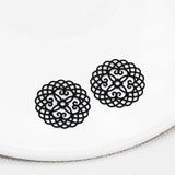 20pcs 20mm Hollow Out Filigree Round Charms Jewelry Making Pendants