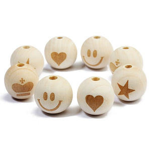 20pcs/Lot 20mm Round Natural Wood Beads for Jewelry Making DIY Bracelet Necklace
