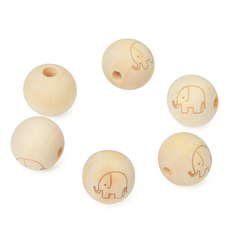 20pcs/Lot 20mm Round Natural Wood Beads for Jewelry Making DIY Bracelet Necklace