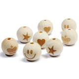 20pcs/Lot 20mm Round Natural Wood Beads for Jewelry Making DIY Bracelet Necklace