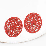 20pcs Oval Shape Charms Hollow DIY Earring Ma