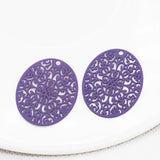 20pcs Oval Shape Charms Hollow DIY Earring Ma