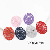 20pcs Oval Shape Charms Hollow DIY Earring Ma