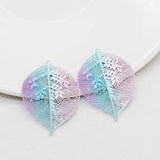 20pcs 28.5*42mm Copper Leaf Shape Charms Earring Pendant DIY Jewelry Findings