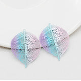 20pcs 28.5*42mm Copper Leaf Shape Charms Earring Pendant DIY Jewelry Findings
