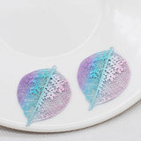 20pcs 28.5*42mm Copper Leaf Shape Charms Earring Pendant DIY Jewelry Findings