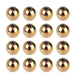 20pcs Stainless Steel Rose Round Spacer Bead for DIY Jewelry Making