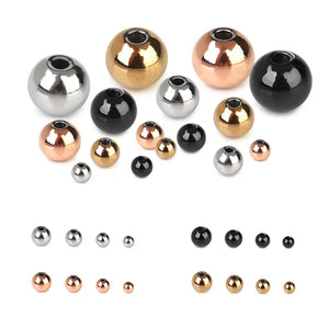 20pcs Stainless Steel Rose Round Spacer Bead for DIY Jewelry Making