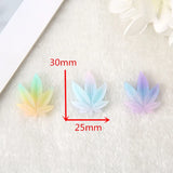 20pcs Multicolor Resin Leaf Charms DIY Scrapbooking Craft