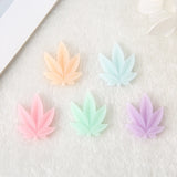 20pcs Multicolor Resin Leaf Charms DIY Scrapbooking Craft
