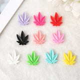 20pcs Multicolor Resin Leaf Charms DIY Scrapbooking Craft