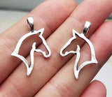 20pcs Antique Silver Plated Horse Head Charms Pendants DIY Jewelry Making