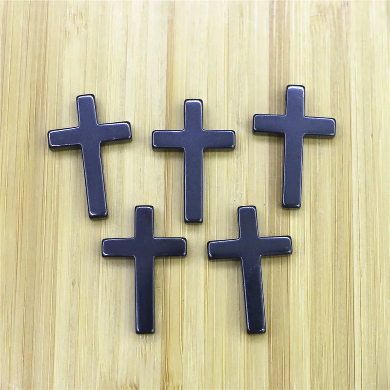 20pcs/Lot Hematite Beads Cross Pendant DIY Jewelry Making