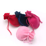20pcs/Lot 7x9cm Velvet Bag for Jewelry Display Drawstring Pouches Custom Logo